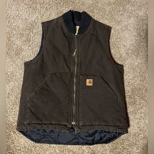 Dark brown carhartt vest size medium